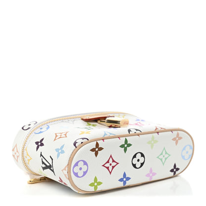 LV x TM Monogram Multicolor Vanity Chain Pouch White