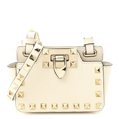Vitello Rockstud Mini Crossbody Ivory