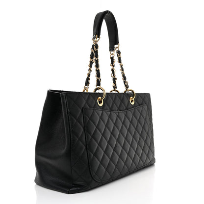 Caviar Quilted XL Grand Shopping Tote GST Black