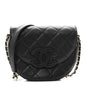 Caviar Quilted Small Messenger Flap Black