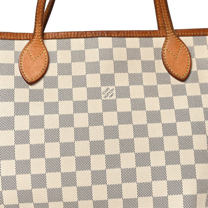 Damier Azur Neo Neverfull MM Rose Ballerine