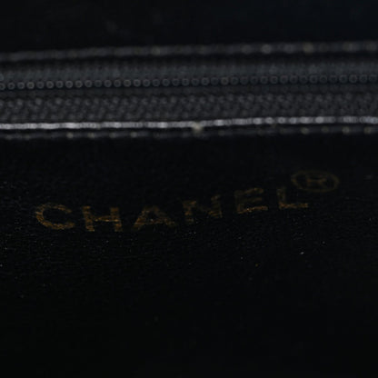 Caviar Quilted Medallion Tote Black