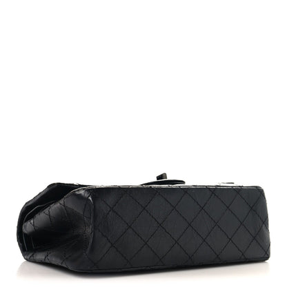 Aged Calfskin Quilted 2.55 Reissue 225 Flap So Black