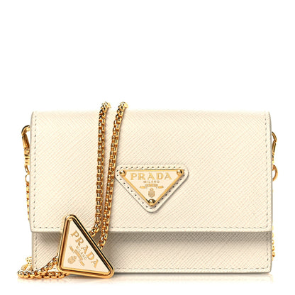 Saffiano Card Holder With Chain Talco