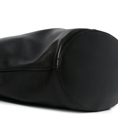 Santorini Lux Calfskin Y Drawstring Tote Black
