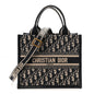 Oblique Calfskin Small Book Tote With Strap Blue Multicolor