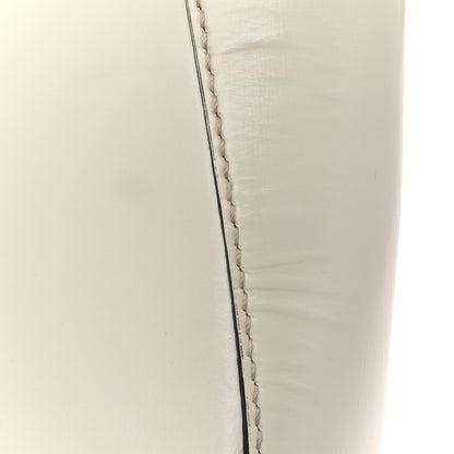 Brushed Calfskin Cleo Adjustable Strap Shoulder Bag White