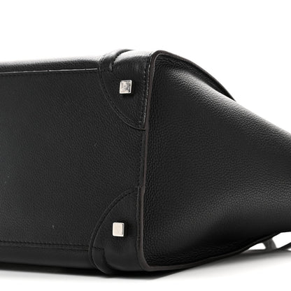 Drummed Calfskin Mini Luggage Black