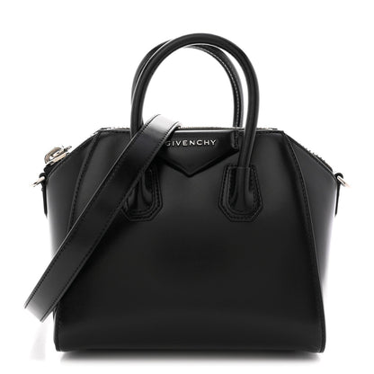 Shiny Lord Calfskin Mini Antigona Black