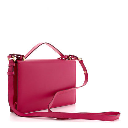 Smooth Calfskin Aileen Gancio Lock Shoulder Bag Pink