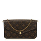 Monogram Pochette Felicie Chain Wallet Fuchsia