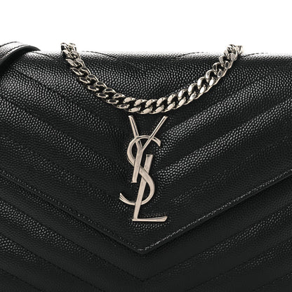 Grain De Poudre Matelasse Chevron Monogram Chain Wallet Black