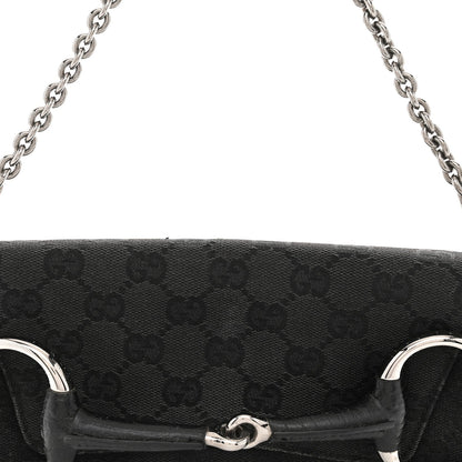Monogram Horsebit Chain Clutch Black