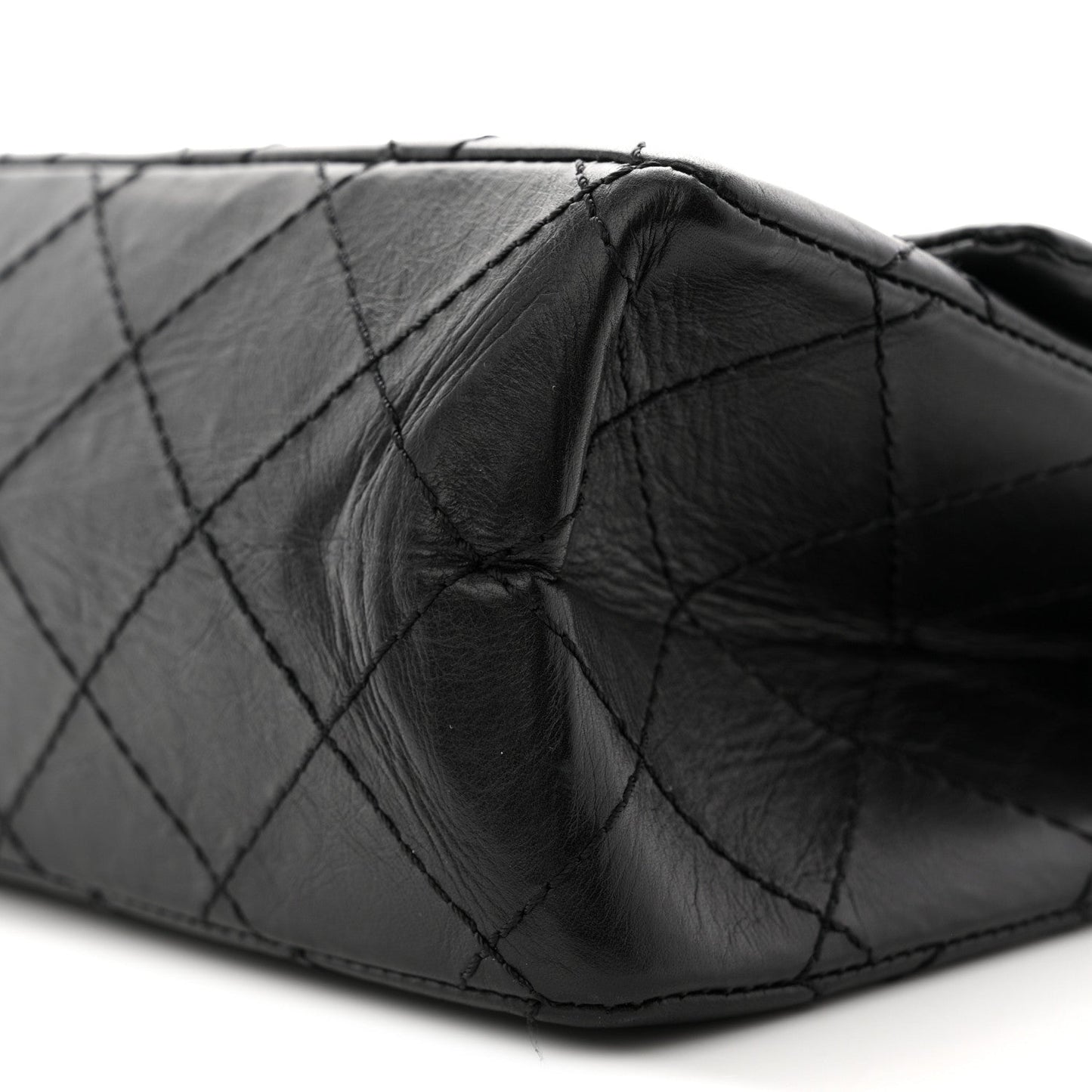 Aged Calfskin Quilted 2.55 Reissue 226 Flap Black