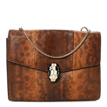 Karung Serpenti Forever Medium Shoulder Bag Brown