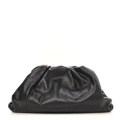 Smooth Butter Calf The Pouch Oversized Clutch Black