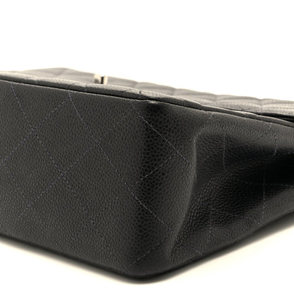 Caviar Jumbo Single Flap Black