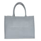 Calfskin Embossed Medium Book Tote Grey