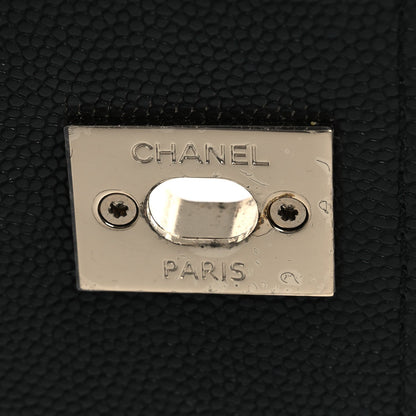 Caviar Quilted Mini Coco Handle Flap Black