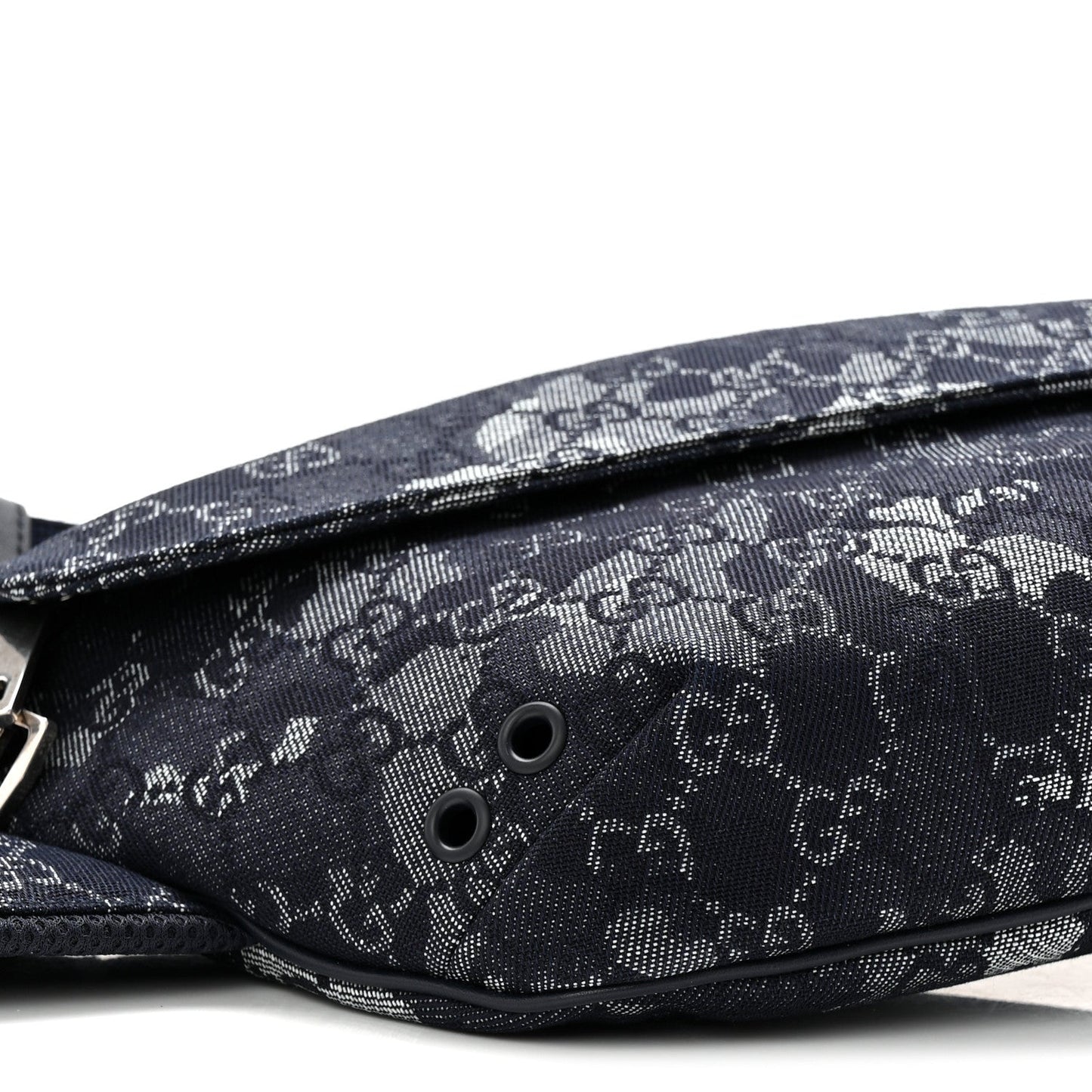 Denim Monogram Web Belt Bag Blue Multicolor