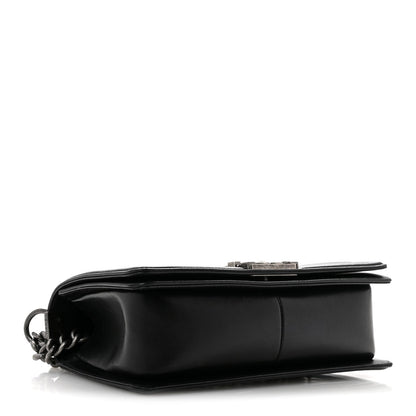 Lambskin Quilted Medium Boy Flap Black