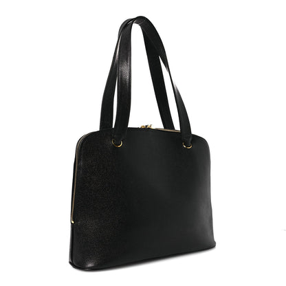 Caviar Large CC Shoulder Bag Black