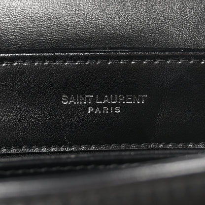 Calfskin Y Quilted Monogram Toy Loulou Crossbody Bag Black