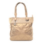 Metallic Coated Canvas Quilted Small Paris Biarritz Tote Gold