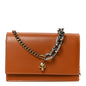 Calfskin Mini Skull Chain Crossbody Bag Caramel Tan