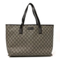 GG Supreme Monogram Medium Zippered Shopping Tote  Dark Brown