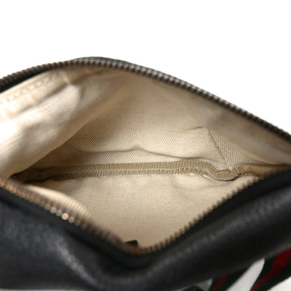 Grained Calfskin Small Logo Belt Bag Black