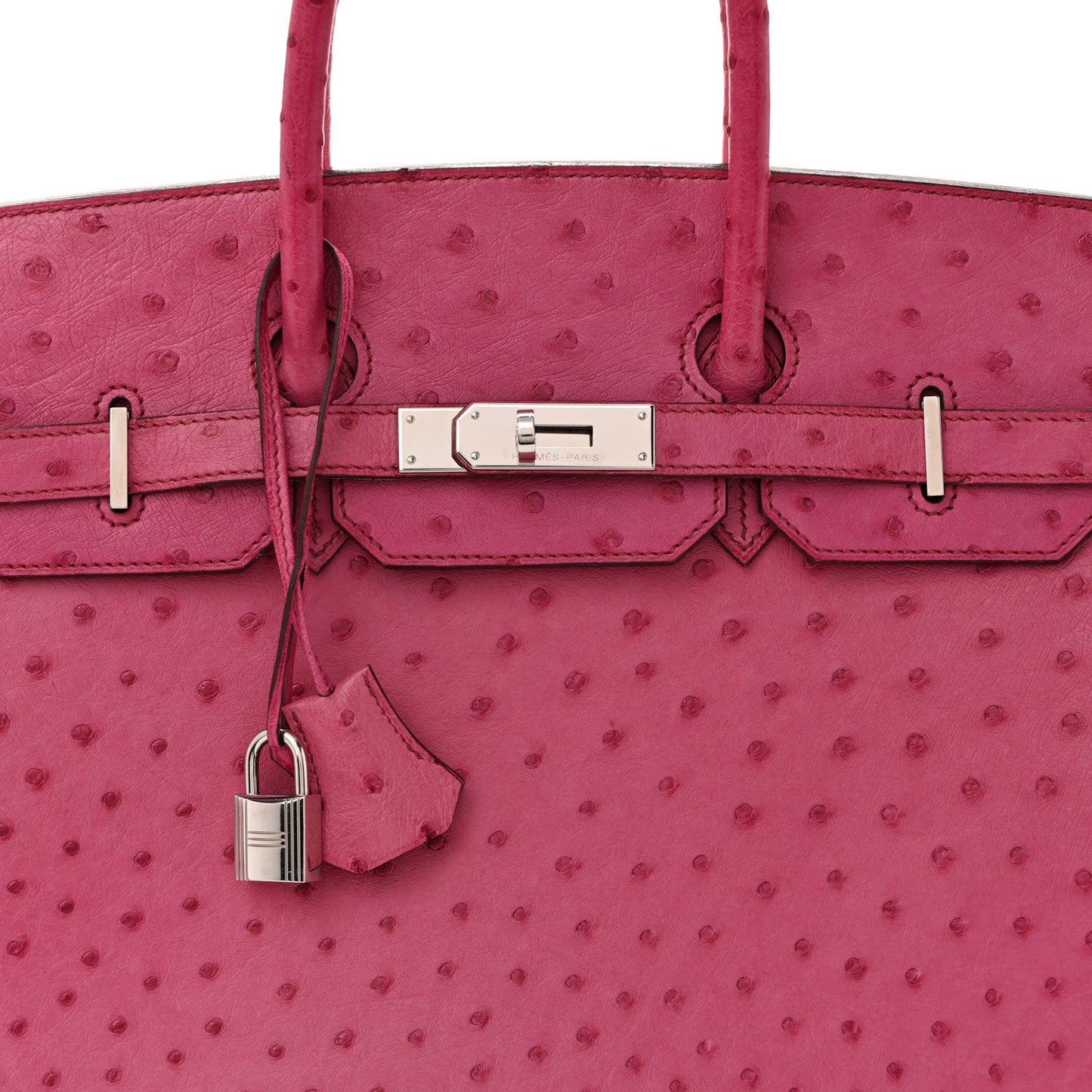 Ostrich Birkin 35 Fuchsia