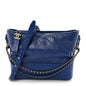 Aged Calfskin Quilted Medium Gabrielle Hobo Blue