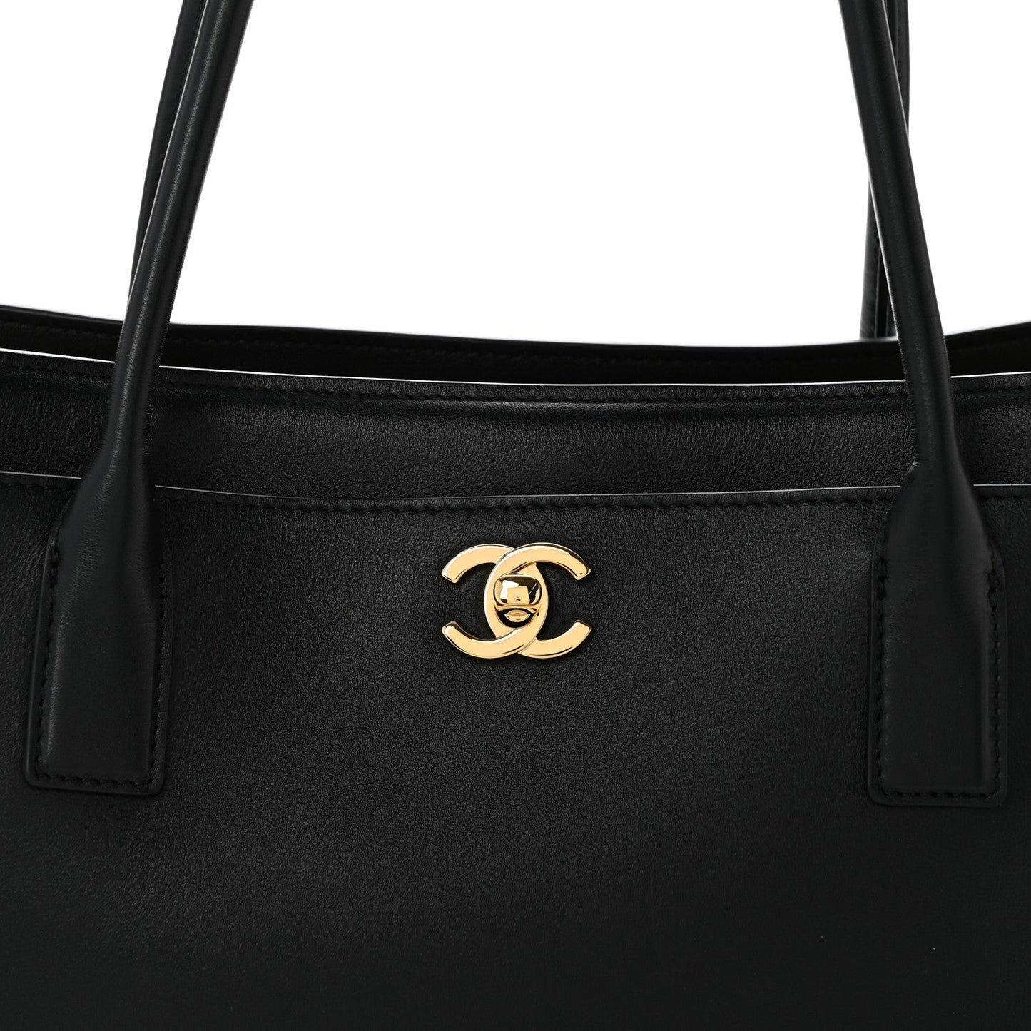 Calfskin Archetype Small Shopping Tote Black