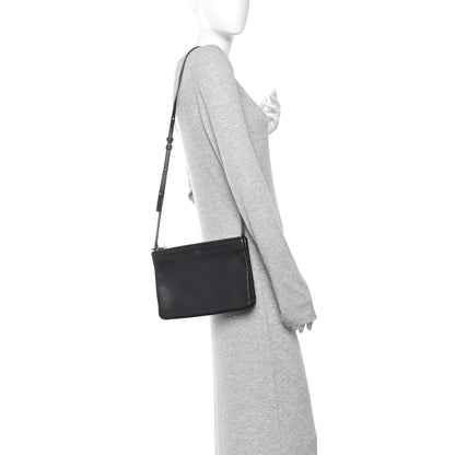 Lambskin Small Trio Crossbody Bag Black