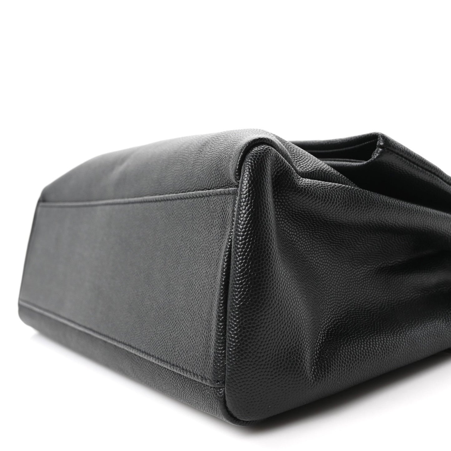 Grain De Poudre Medium West Hollywood Monogram Fold-Over Black