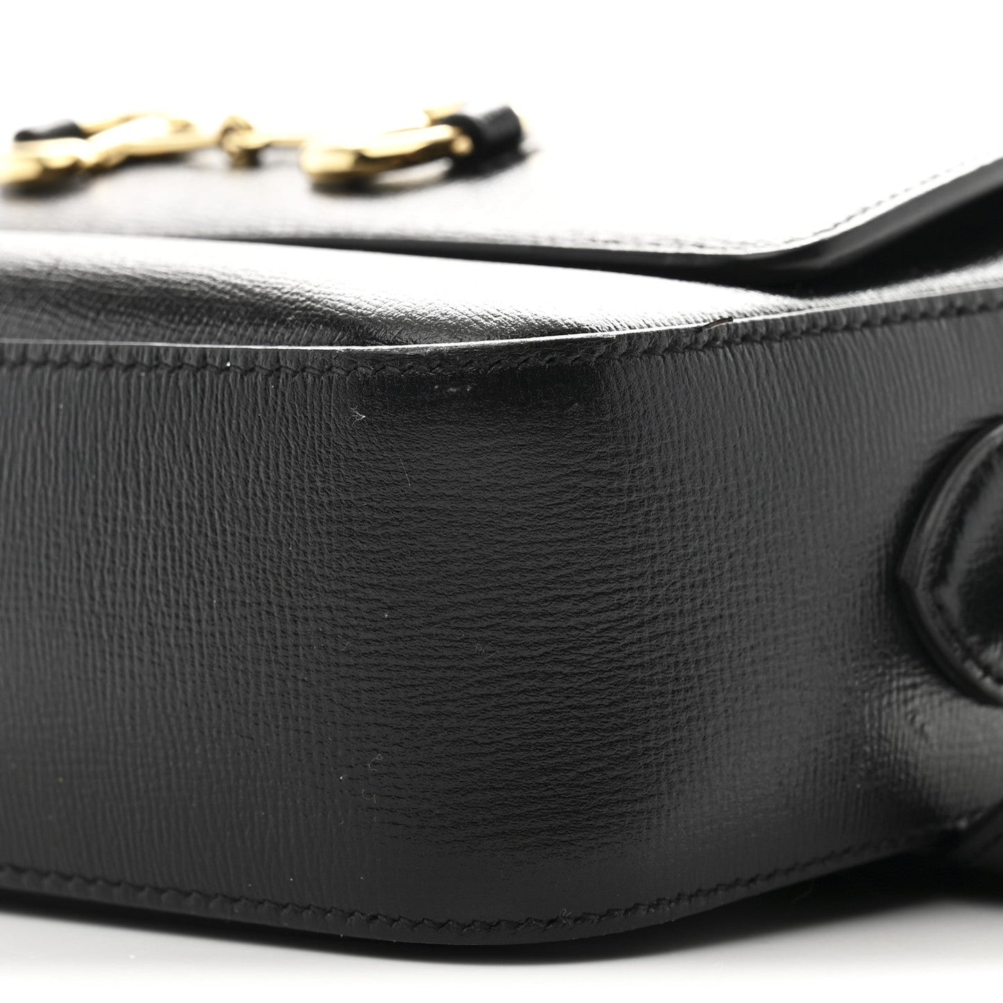 Textured Calfskin Small Horsebit 1955 Shoulder Bag Black