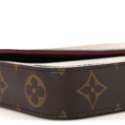 Monogram Pochette Felicie Chain Wallet Fuchsia
