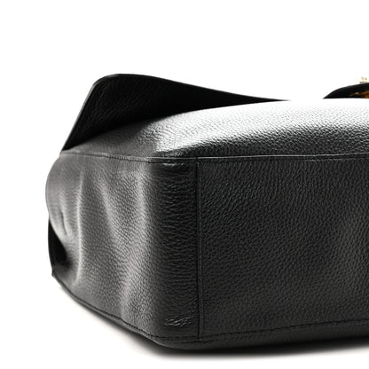 Grained Calfskin Souplissimo Maxi Flap Black