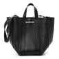 Grained Calfskin Small Everyday North South Shoulder Tote Bag Black