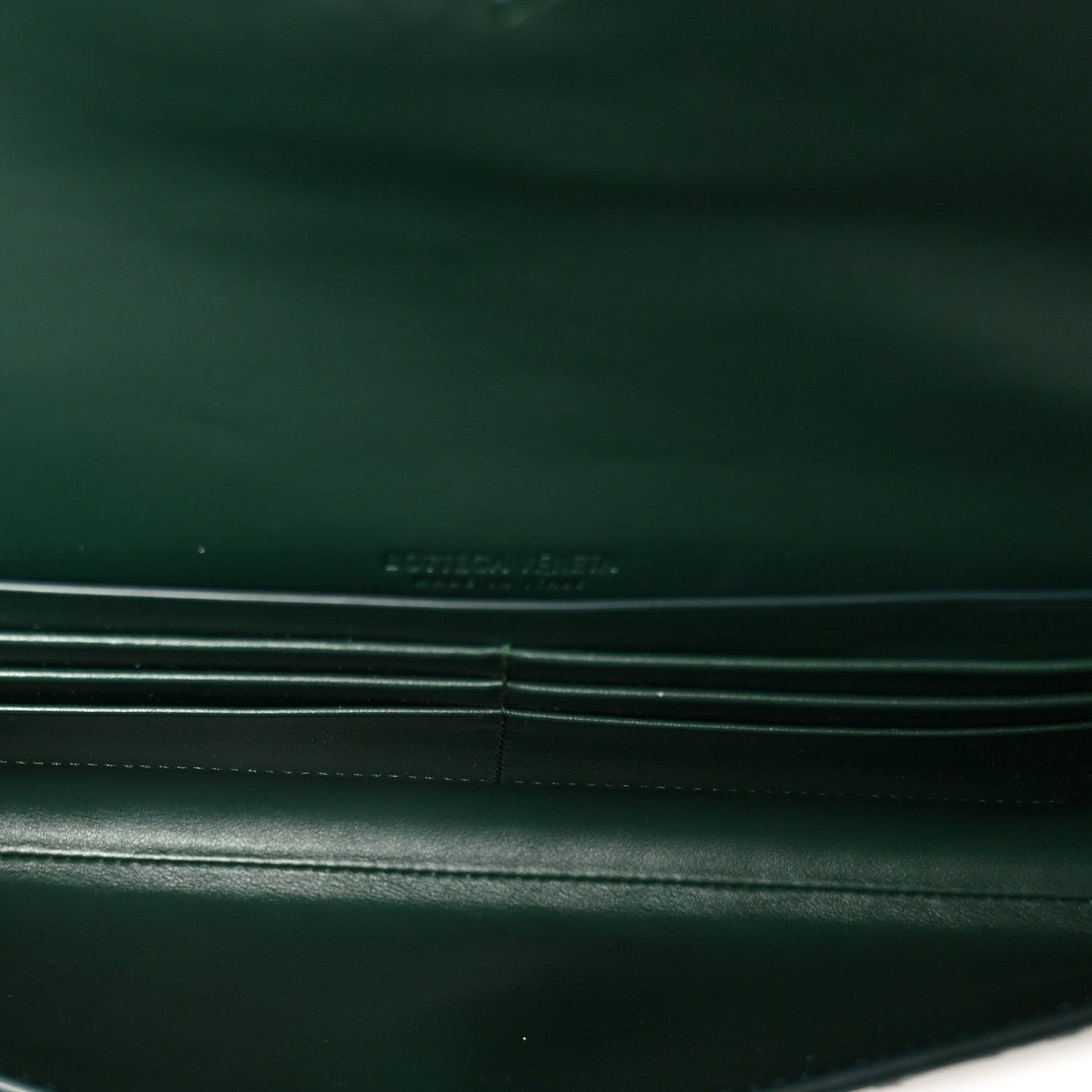 Nappa Intrecciato Long Andiamo Top Handle Clutch Emerald Green