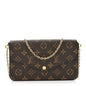 Monogram Pochette Felicie Chain Wallet Fuchsia