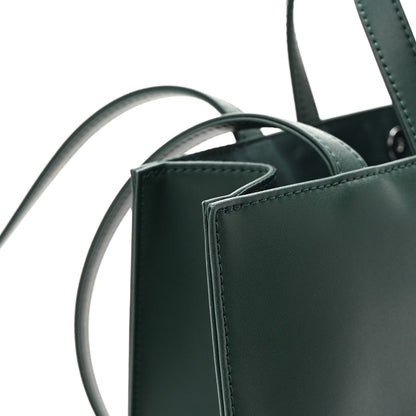 Vegan Leather Medium Shopping Bag Dark Olive