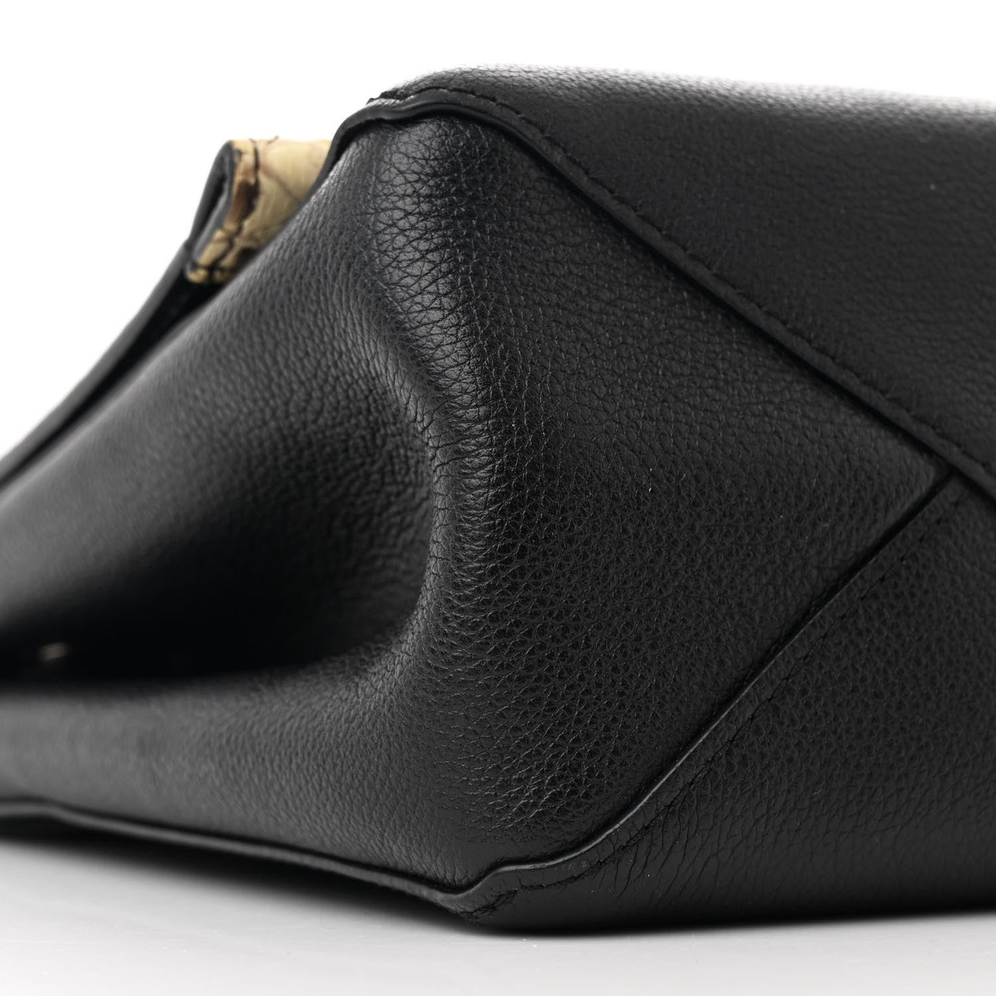 Snakeskin Lockme II Top Handle Black