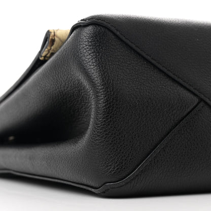 Snakeskin Lockme II Top Handle Black