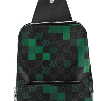 Damier Graphite Pixel Avenue Sling Backpack Vert