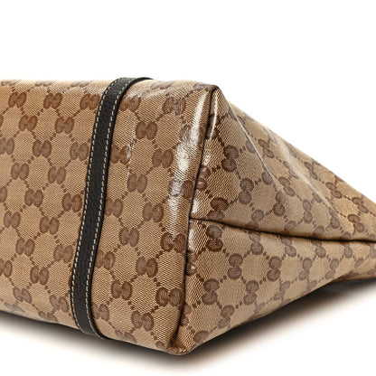 Crystal Monogram Medium Joy Tote Beige Ebony Testa Di Moro