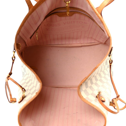 Damier Azur Neo Neverfull MM Rose Ballerine