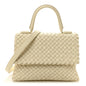 Nappa Intrecciato Patti Top Handle Bag Sea Salt