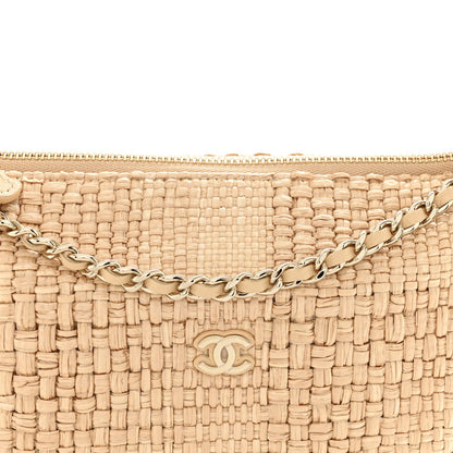 Raffia Other Shape With Chain Beige